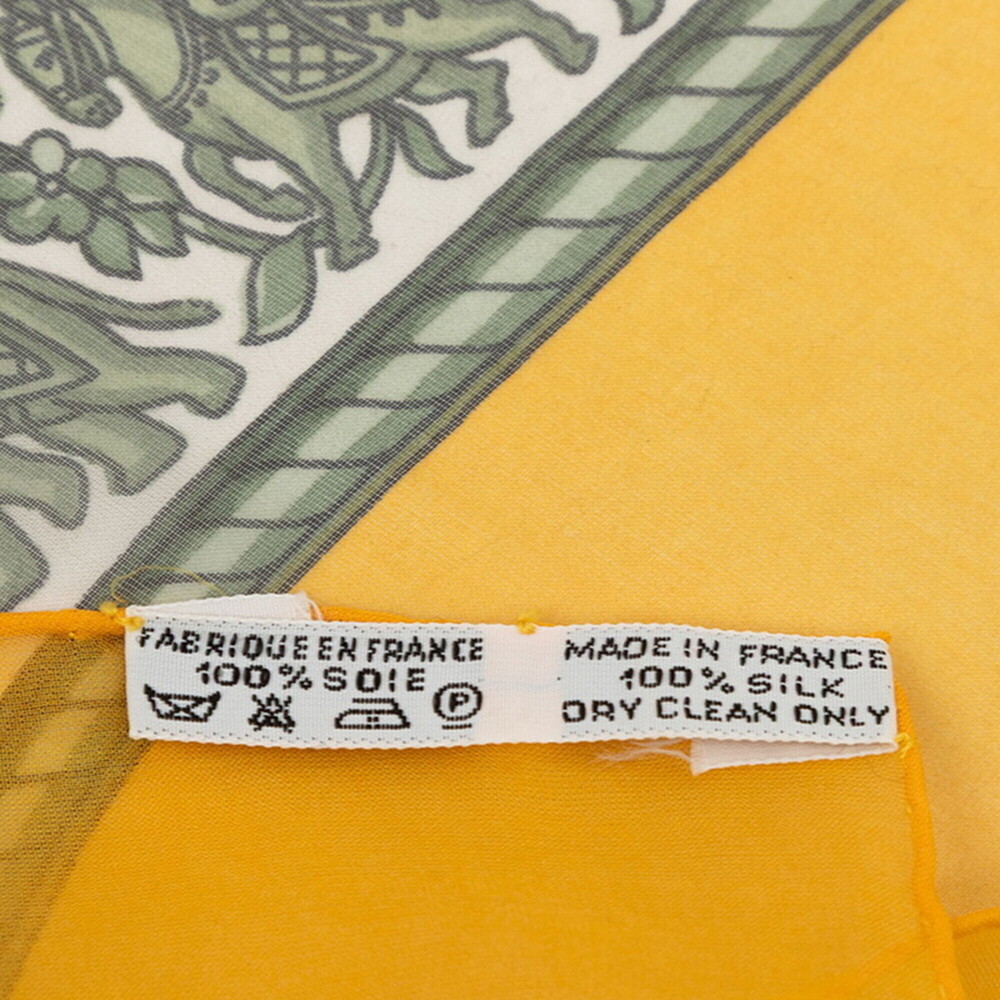 HERMES Yellow Silk Scarf - Picture 8 of 8